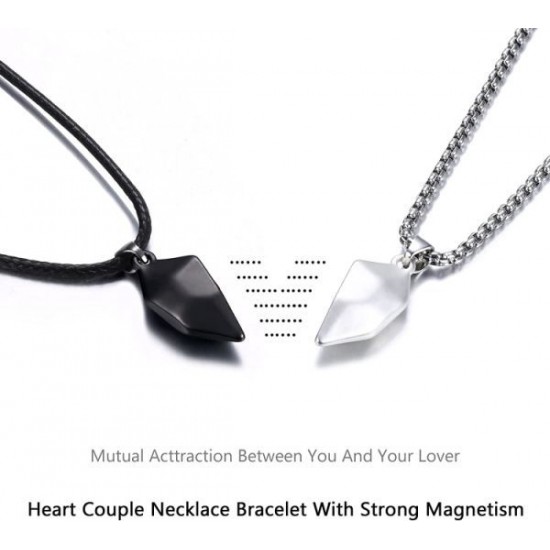 4PCS Two Souls One Heart Matching Necklaces Bracelets For Couples Magnet Wishing Stone Necklaces Pandent Set Bead Braided Adjustable Bracelets Mutual Attraction Friendship Couples 4PCS Two Souls One Heart Matching Necklaces Bracelets For Couples Magnet Wishing Stone Necklaces Pandent Set Bead Braided Adjustable Bracelets Mutual Attraction Friendship Couples